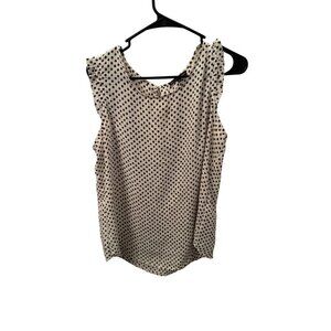 Adrianna Papell women's black and white polka dot style top size large